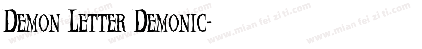 Demon Letter Demonic字体转换